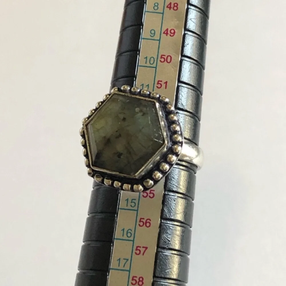 Labradorite Silver Plated Ring